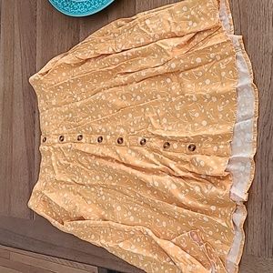 Torrid Yellow Dandelion Skirt with Buttons, 1X
